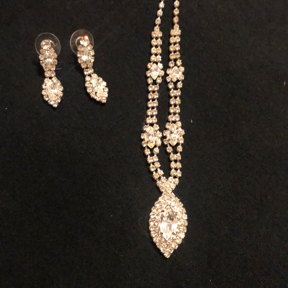 Necklace paired with earring set